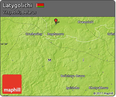 Physical Map of Latygolichi