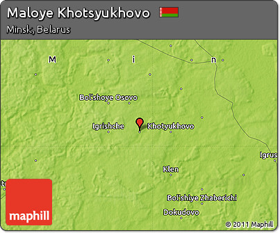 Physical Map of Maloye Khotsyukhovo