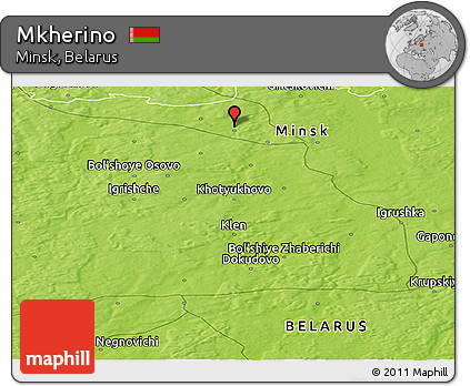 Physical Panoramic Map of Mkherino