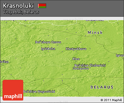 Physical Panoramic Map of Krasnoluki