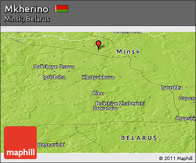 Physical Panoramic Map of Mkherino