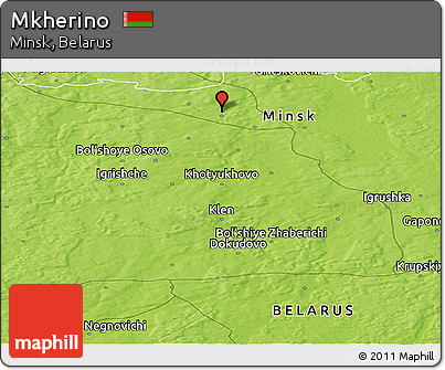 Physical Panoramic Map of Mkherino