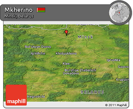 Satellite Panoramic Map of Mkherino