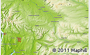 Physical Map of the area around 54° 26' 3" N, 2° 28' 30" W