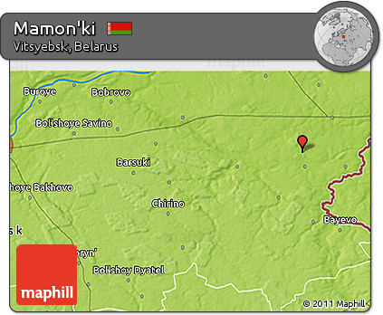 Physical 3D Map of Mamon'ki