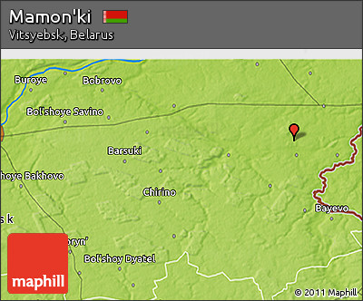 Physical 3D Map of Mamon'ki