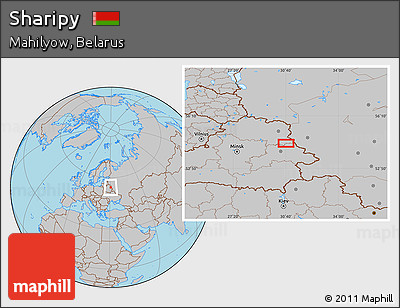 Gray Location Map of Sharipy