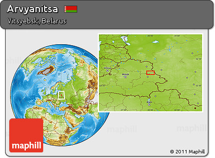 Physical Location Map of Arvyanitsa