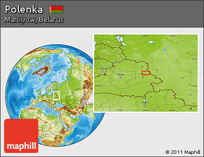 Physical Location Map of Polenka