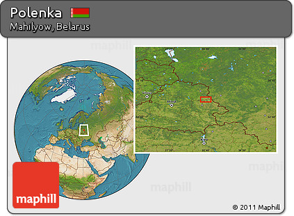 Satellite Location Map of Polenka