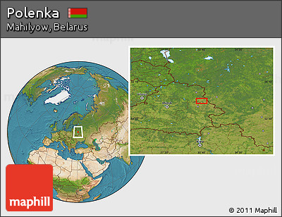 Satellite Location Map of Polenka