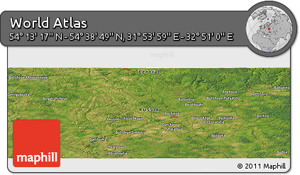 Satellite Panoramic Map of the Area around 54° 26' 3" N, 32° 22' 30" E