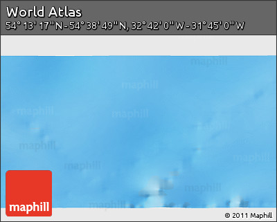 Physical 3D Map of the Area around 54° 26' 3" N, 32° 13' 30" W