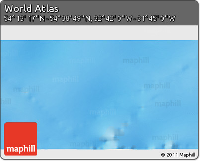Physical 3D Map of the Area around 54° 26' 3" N, 32° 13' 30" W