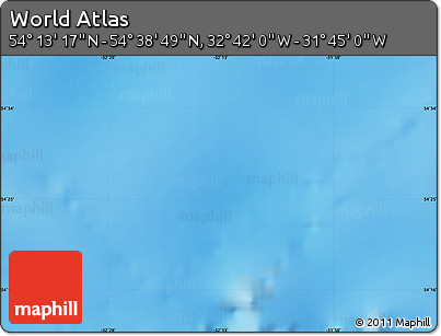 Physical Map of the Area around 54° 26' 3" N, 32° 13' 30" W