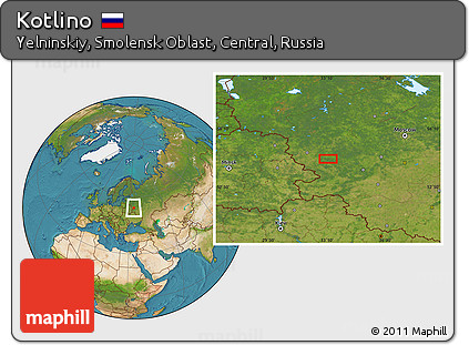 Satellite Location Map of Kotlino
