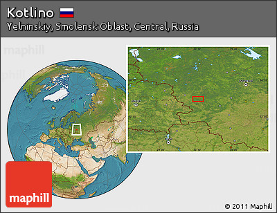 Satellite Location Map of Kotlino