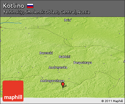 Physical Panoramic Map of Kotlino