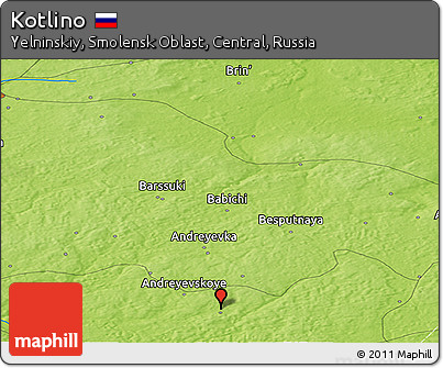 Physical Panoramic Map of Kotlino