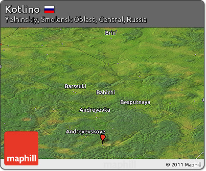 Satellite Panoramic Map of Kotlino