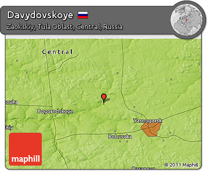 Physical 3D Map of Davydovskoye