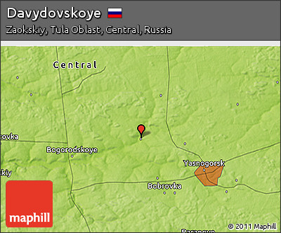 Physical 3D Map of Davydovskoye