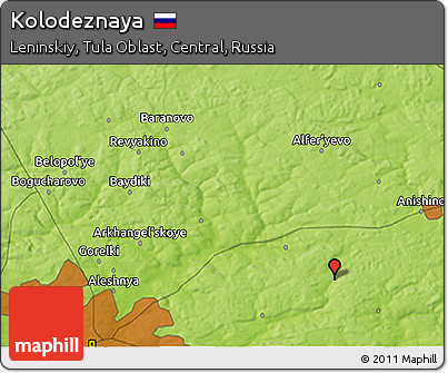 Physical 3D Map of Kolodeznaya