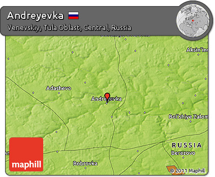 Physical 3D Map of Andreyevka