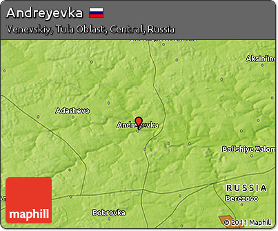Physical 3D Map of Andreyevka
