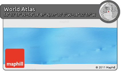 Physical Panoramic Map of the Area around 54° 26' 3" N, 39° 1' 29" W