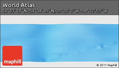 Physical Panoramic Map of the Area around 54° 26' 3" N, 39° 1' 29" W
