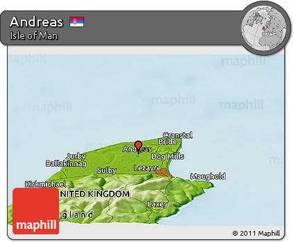 Physical Panoramic Map of Andreas