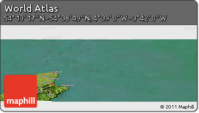 Satellite Panoramic Map of the Area around 54° 26' 3" N, 4° 10' 30" W