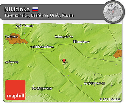 Physical 3D Map of Nikitinka