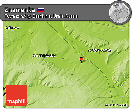 Physical 3D Map of Znamenka