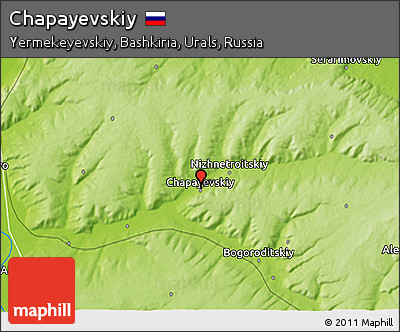 Physical 3D Map of Chapayevskiy