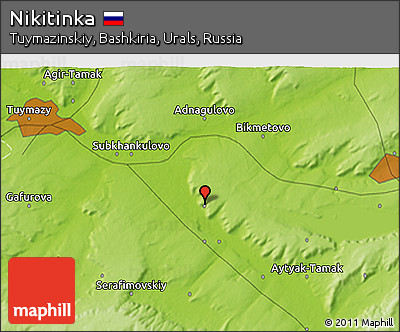 Physical 3D Map of Nikitinka
