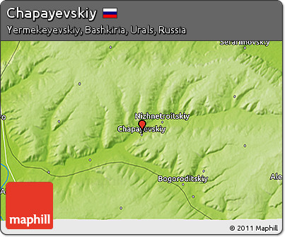 Physical 3D Map of Chapayevskiy