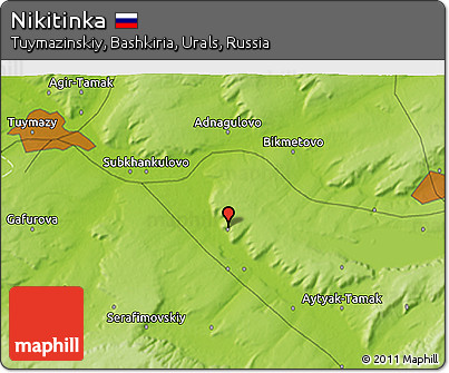Physical 3D Map of Nikitinka