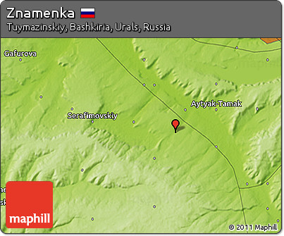 Physical 3D Map of Znamenka