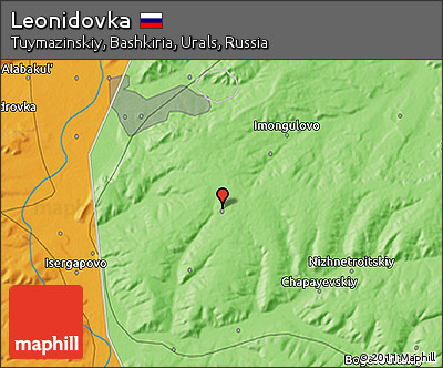 Political 3D Map of Leonidovka