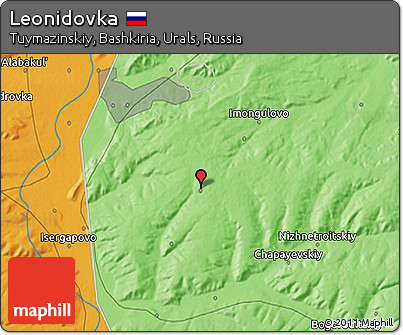 Political 3D Map of Leonidovka