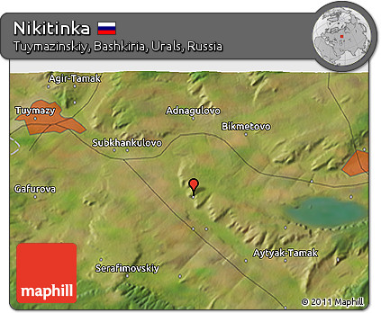Satellite 3D Map of Nikitinka