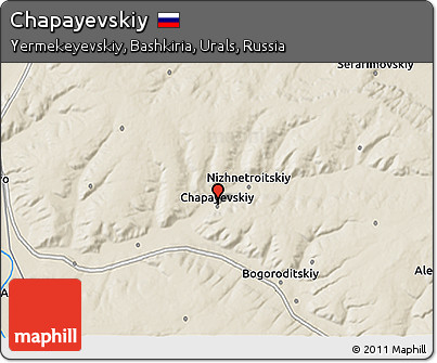 Shaded Relief 3D Map of Chapayevskiy