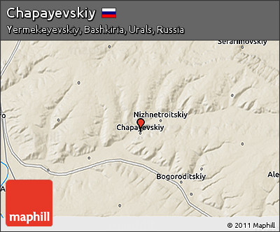 Shaded Relief 3D Map of Chapayevskiy