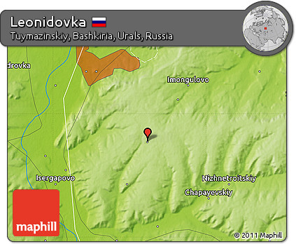 Physical Map of Leonidovka