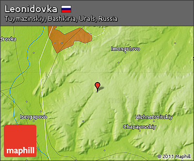 Physical Map of Leonidovka