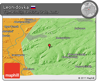 Political Panoramic Map of Leonidovka