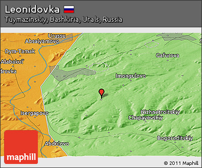 Political Panoramic Map of Leonidovka