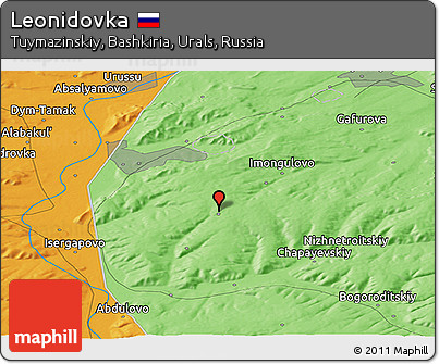 Political Panoramic Map of Leonidovka